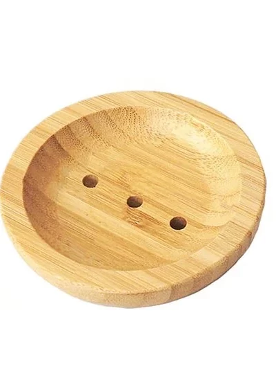 Bamboo soap dish Round